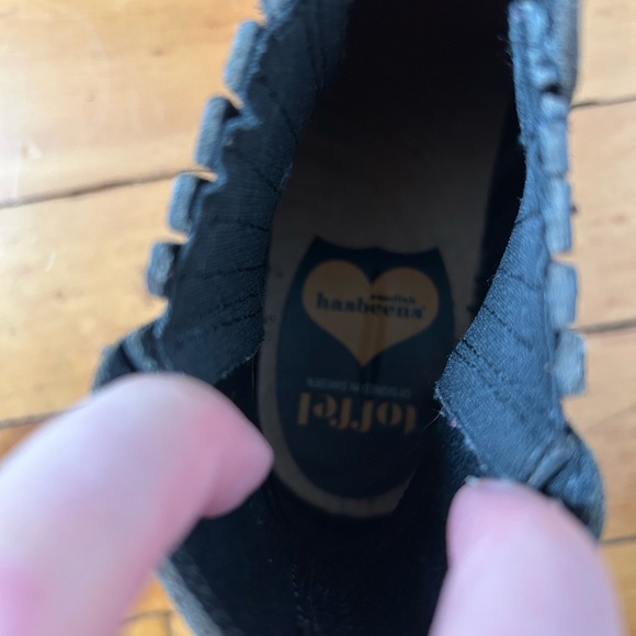 Swedish Hasbeens Chelsea Plateau Boot Booties black leather size 38 - Picture 3 of 7